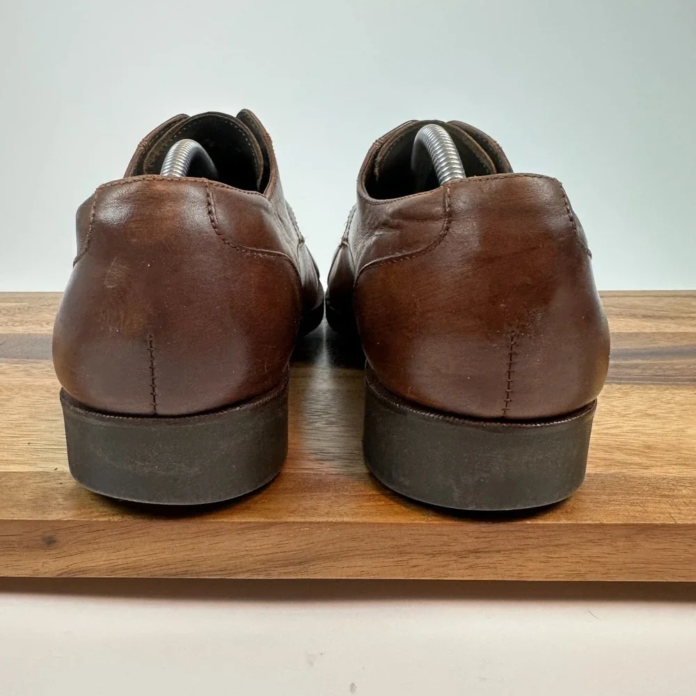 Mens Cole Haan Warren Brown Leather‎ Cap Toe Dress Oxfords Shoes Size 11.5 M GUC